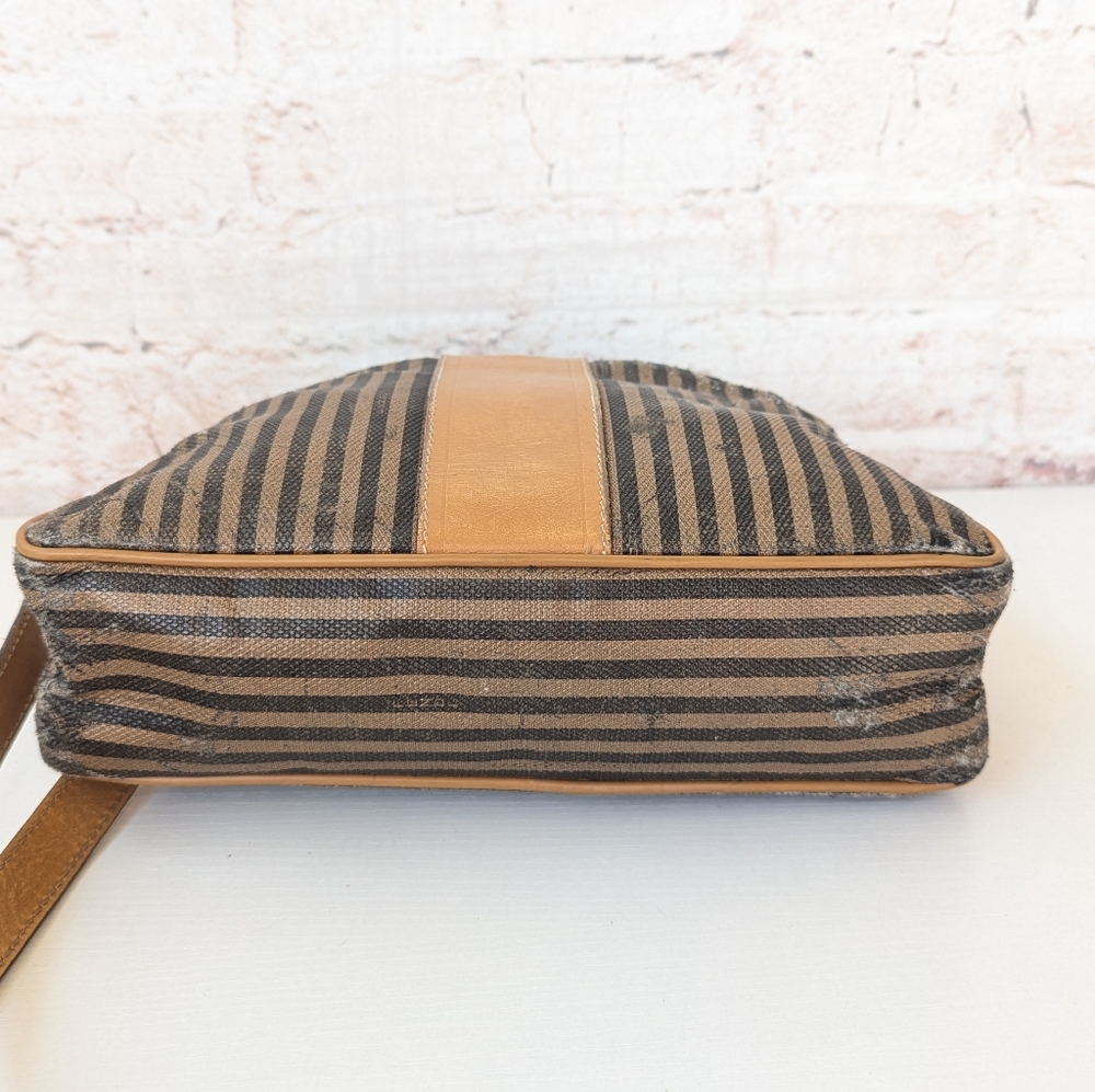 Fendi Black and Tan Striped Crossbody Bag - Picture 11 of 16